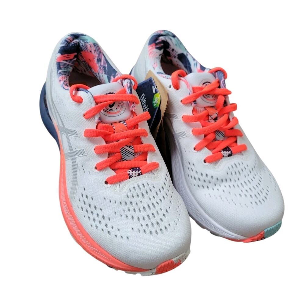 ASICS Gel-Kayano 28 Women's, White Thunder Blue, US 6.5